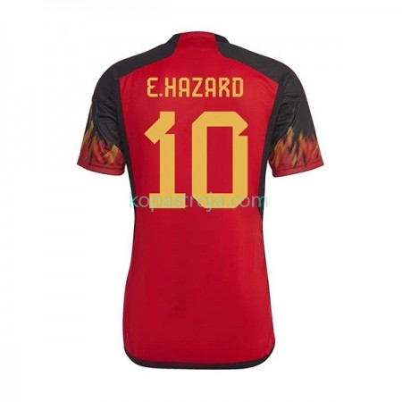 Billiga Fotbollströjor Belgien Hazard 10 Hemma tröja WM 2022 Kortärmad